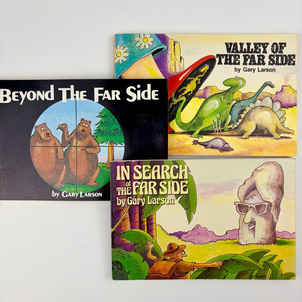 The Far Side Lot of Three Softcover Paperback Books by Gary Larson 1980s Comics